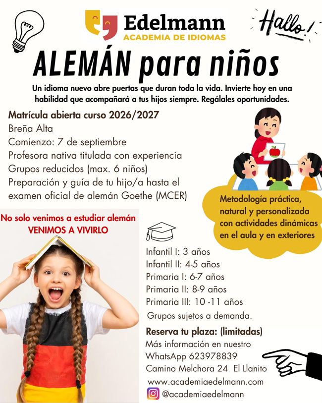 Alemán para niños en La Palma